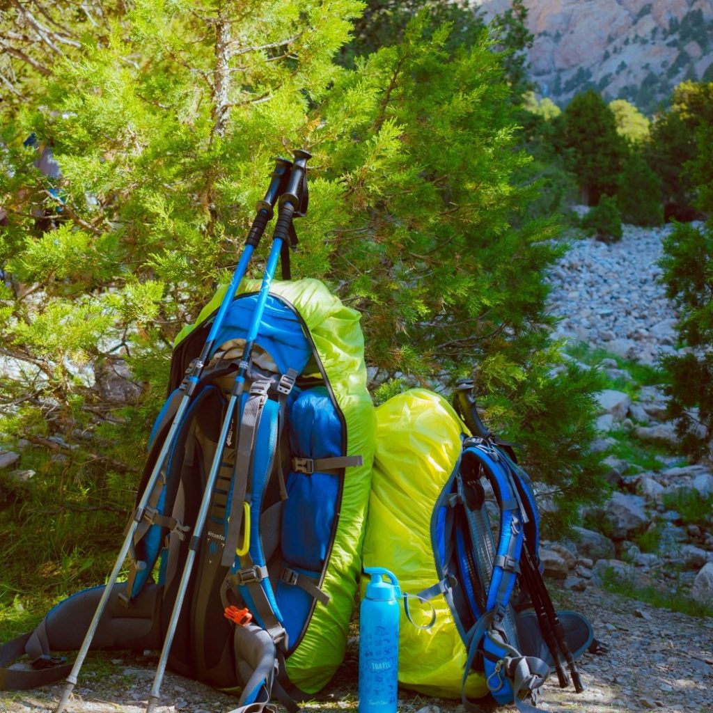 Mountain hiking bags.